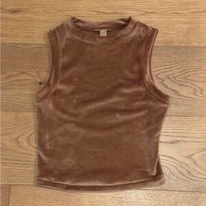 SKIMS Velour Crew Neck Tank - Sienna